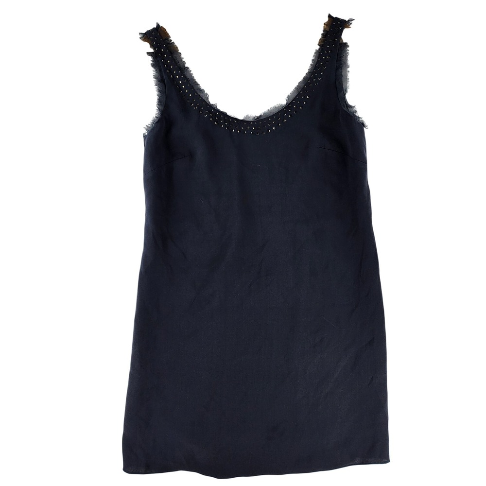 Laundry by Design Womens 8 Black Silk Studded Cocktail Dress NWT $610 MSRP